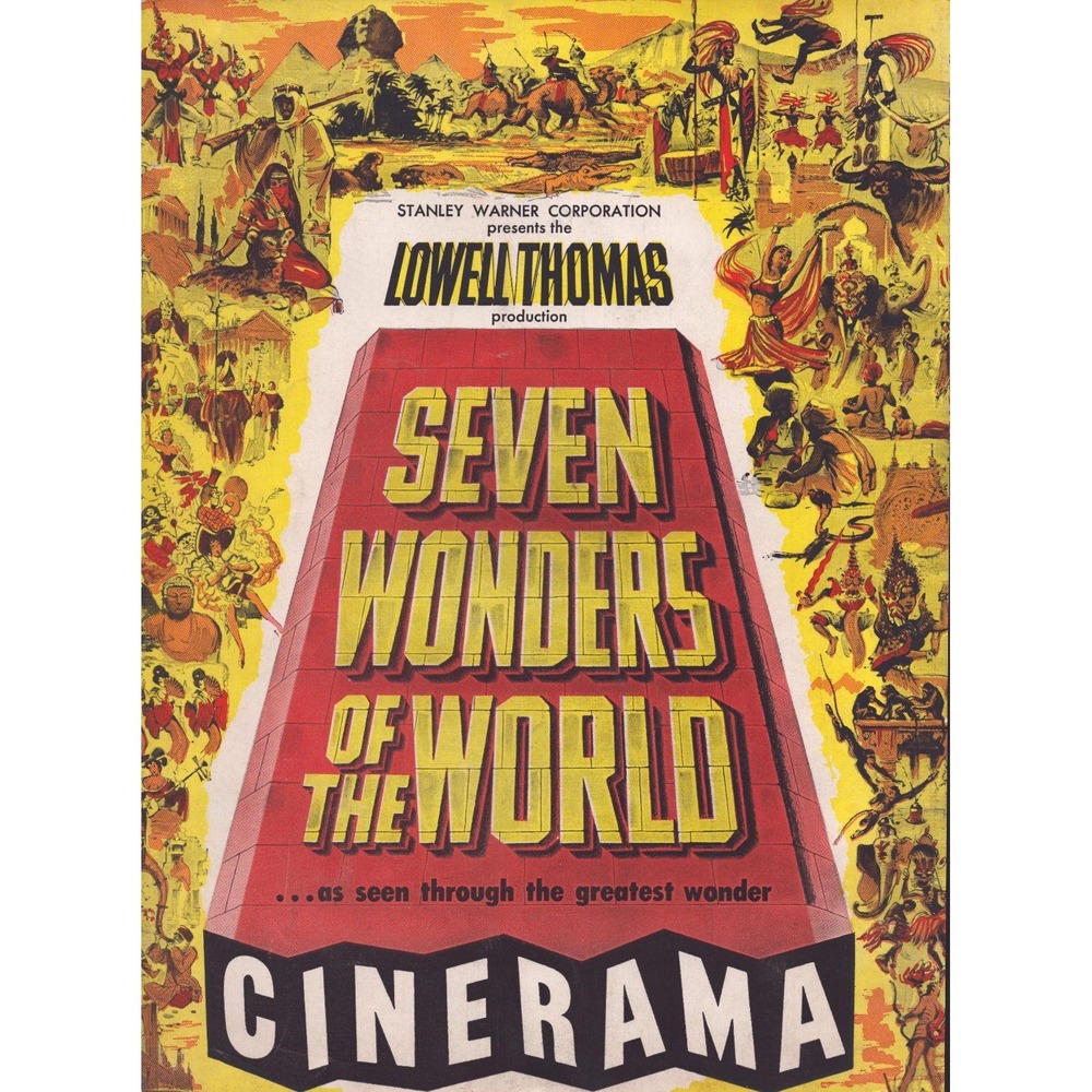 Vintage 1952 Cinerama Seven Wonders of World Souvenir Program Lowell Thomas - Picture 1 of 3